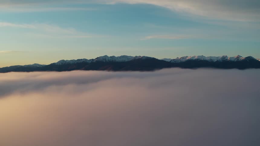 An aerial view of clouds in the sky