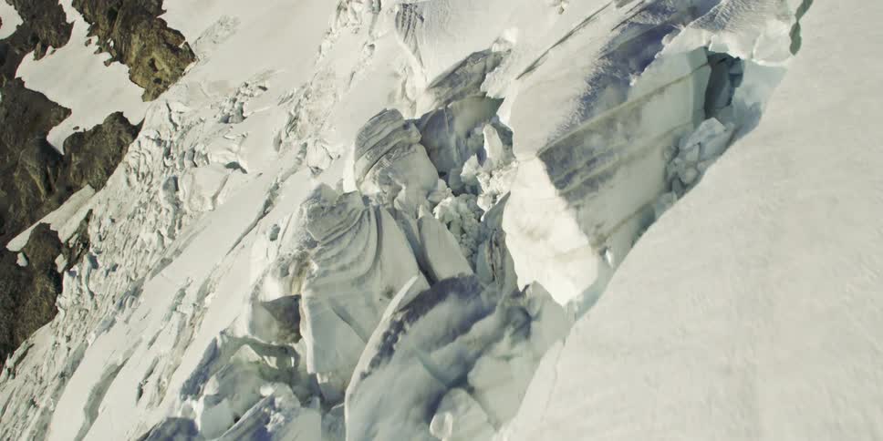 Snow covered rocky terrain