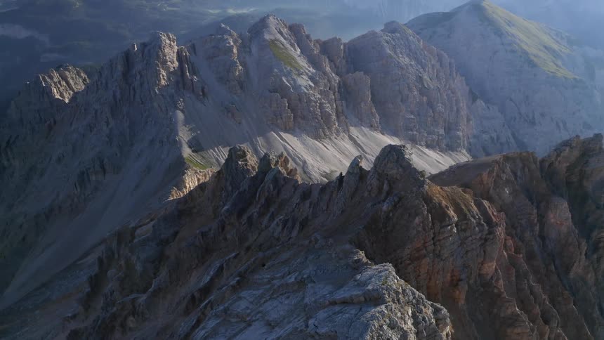 A mountain range covered in snow and ice