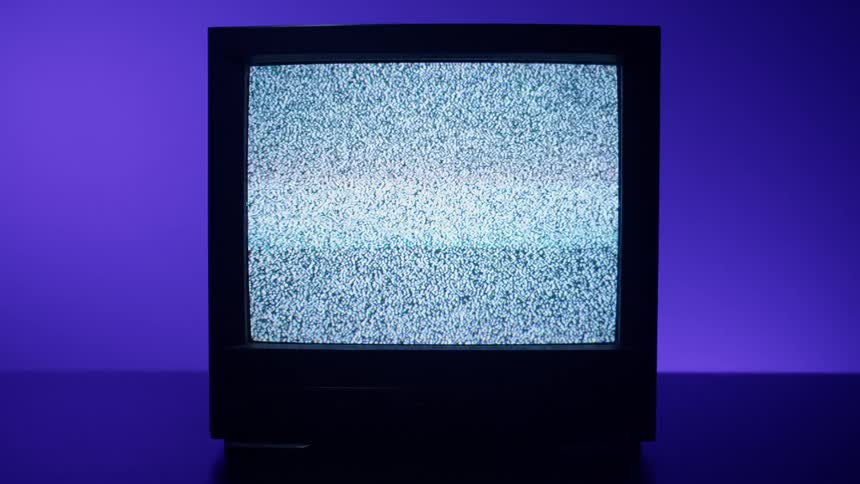 A view of a tv with static on it