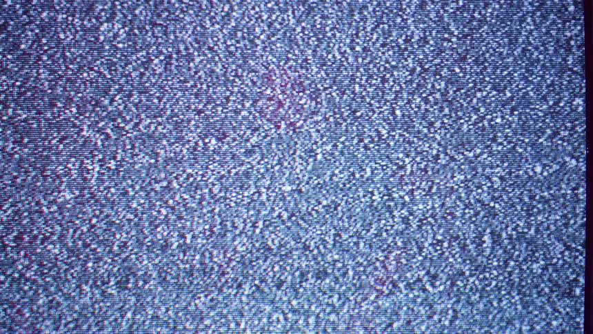 A television screen that is all fuzzy