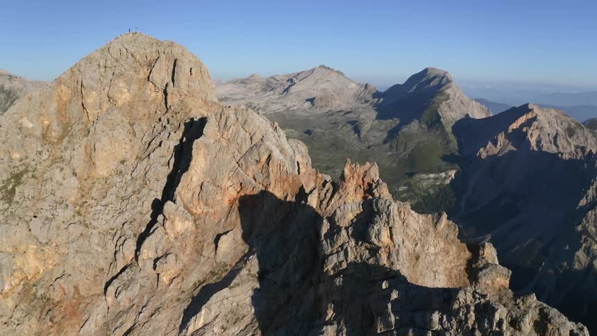 Aerial shot of mountain