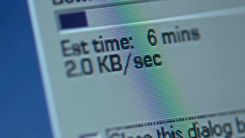 A file is being downloaded on the computer