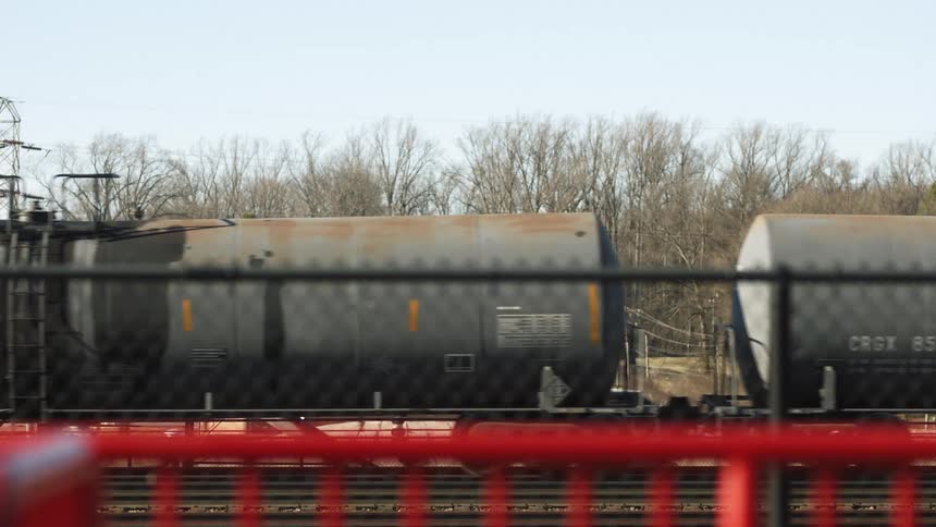 A view of a train going by