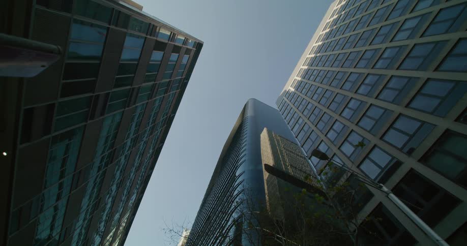 The tall buildings are close together