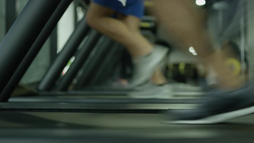 People are running on the treadmills