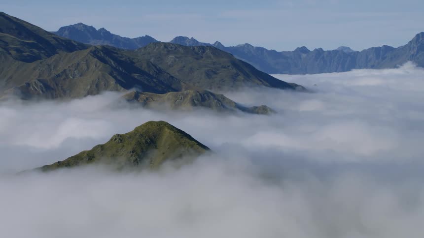 The mountains are taller than the clouds