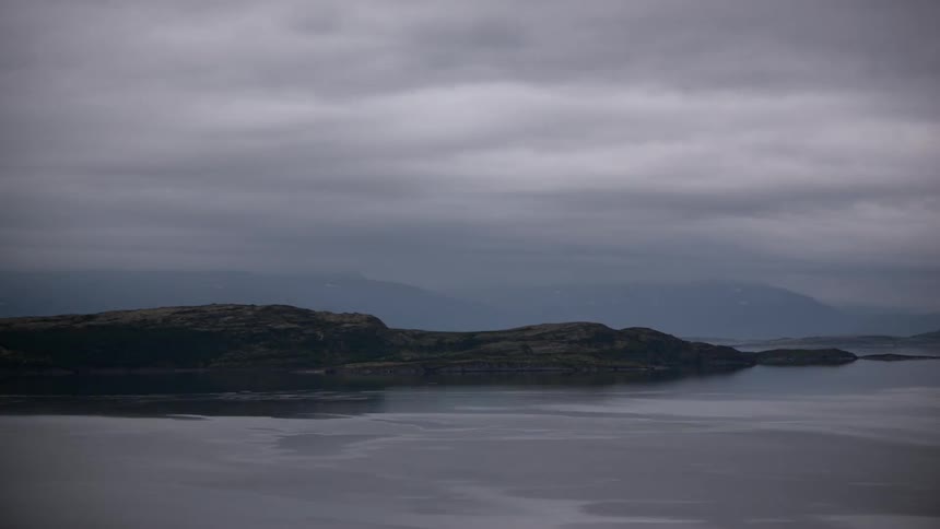 Time lapse of tide moving in a Norwegian fjord