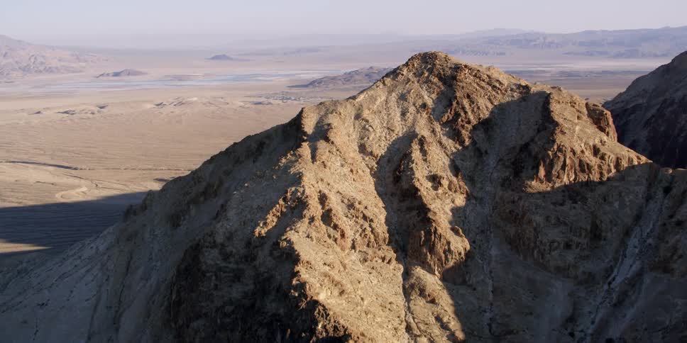 Fog covers the desert ahead