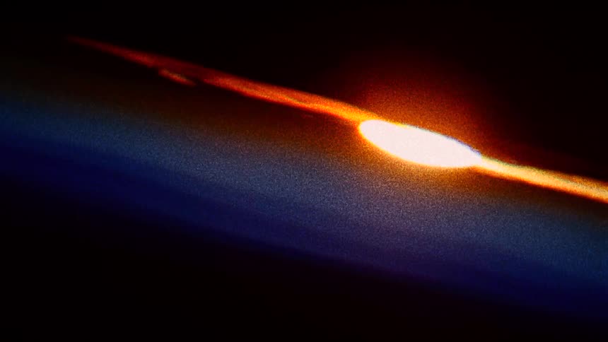 A view of the sun and smoke