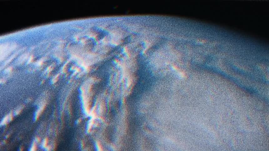 The planet is spinning in space