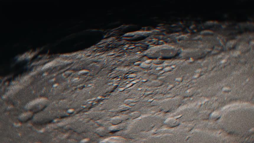 Darkness of covers lunar surface full of impact craters