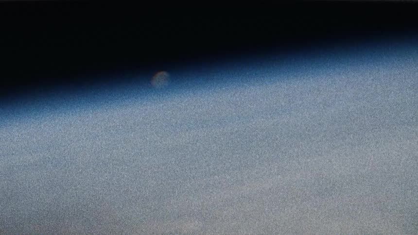 The horizon of earth with sunlight the sky and clouds