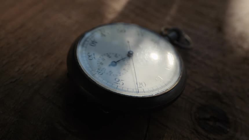 A view of a stopwatch with sunlight on it
