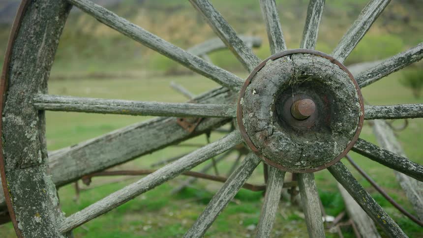 Old wooden wheel