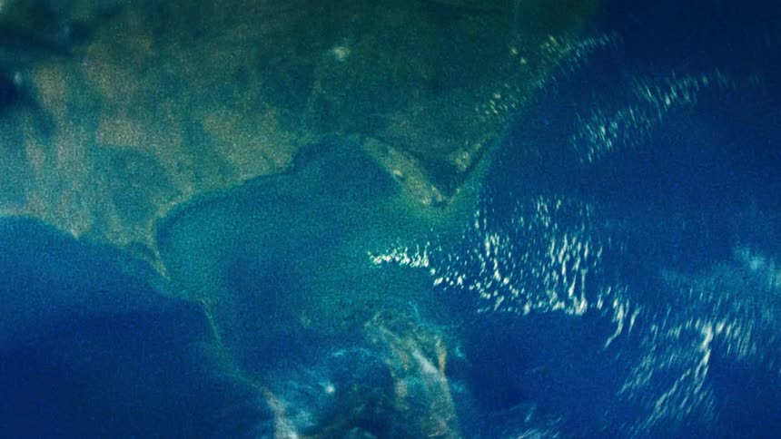 The view from space shows the large contintent