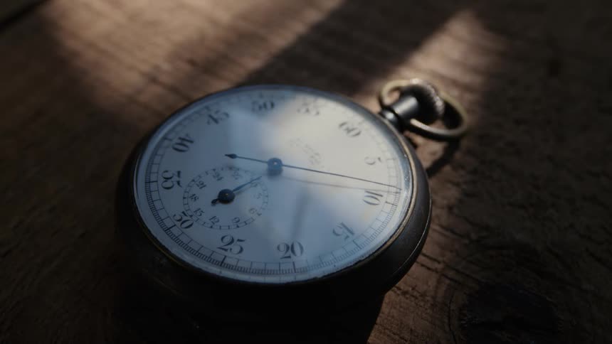 A view of a stopwatch on a table
