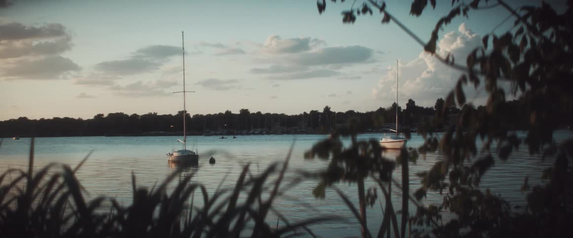 A view of a boat on a lake