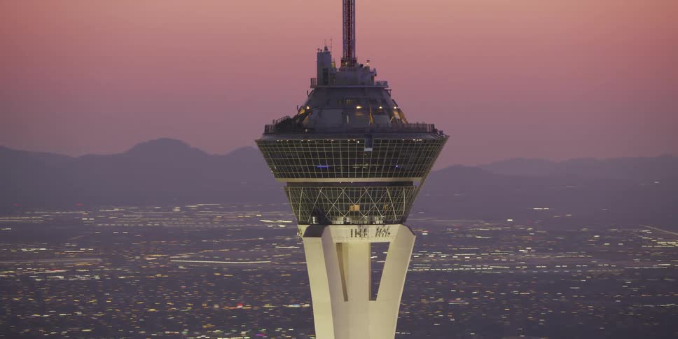 Aerial shot of a close up of a skyscaper