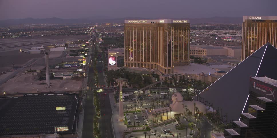 Casinos and other businesses line the main strip