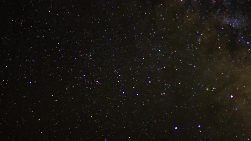Stars shoot over a starry sky