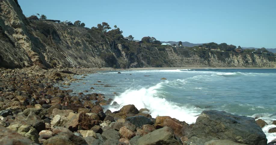 Shot of a coast with rocks