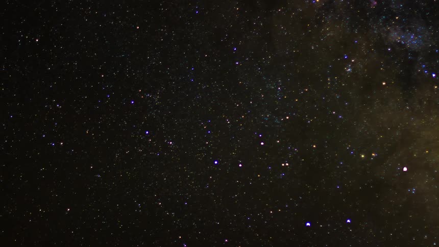 Shooting stars in a night sky