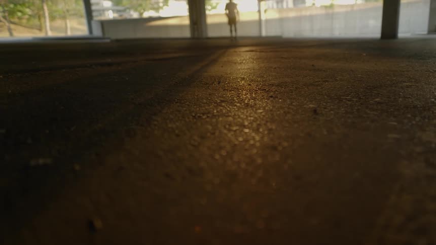A man walking around outdoors