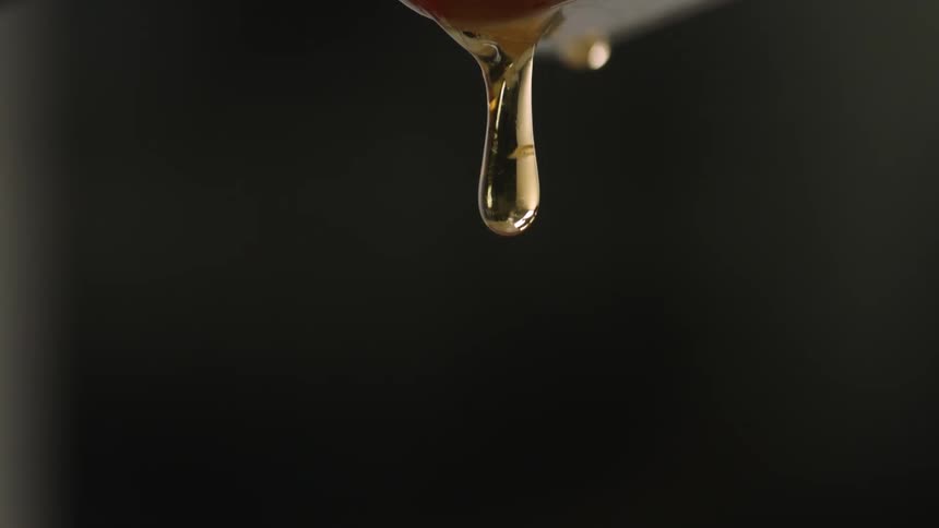 Yellow liquid dripping