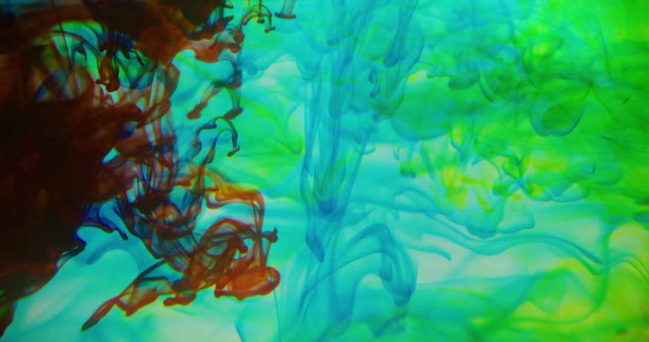 The ink is swirling around together