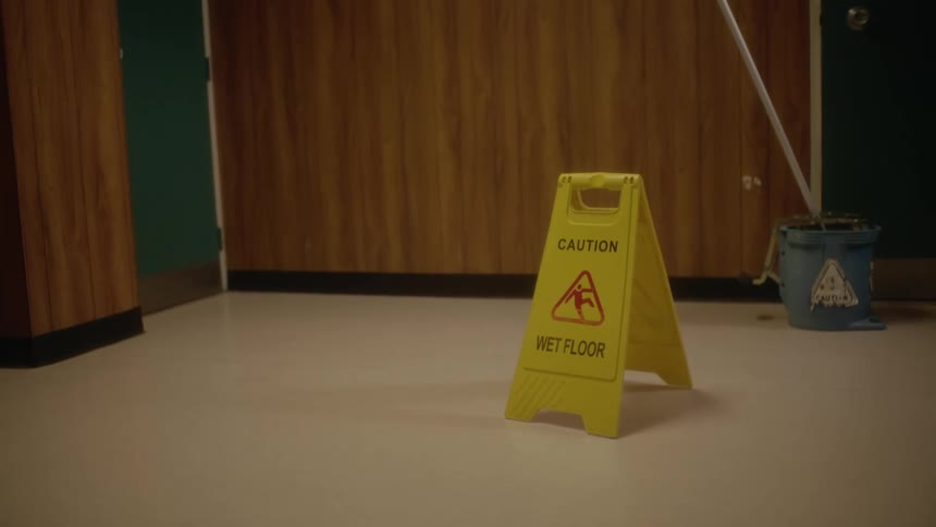 A view of a sign on the ground