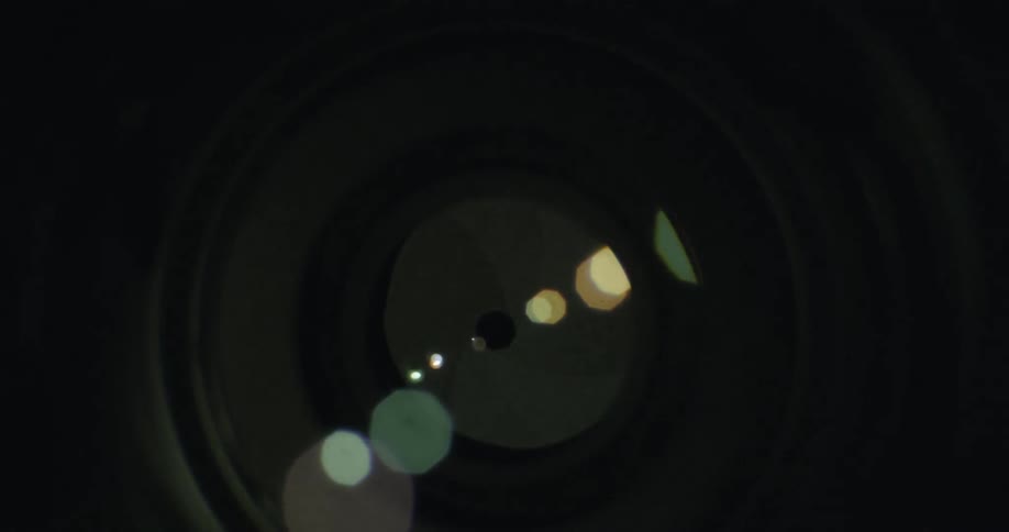A view of light flaring on a camera lens