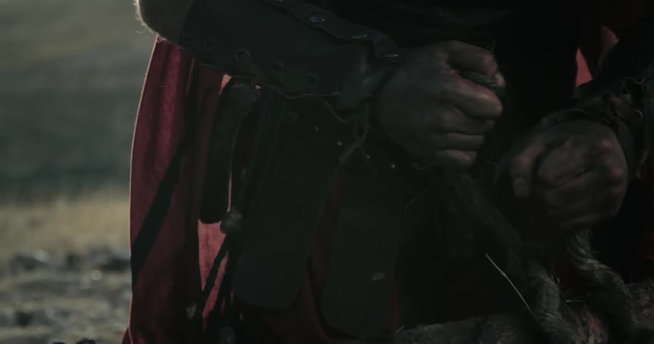 A man angerly typing a knot