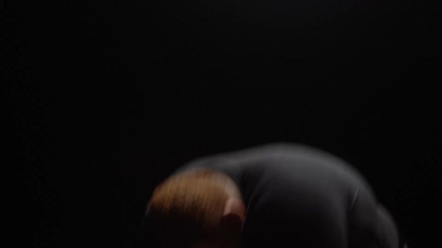 A man dancing in a studio