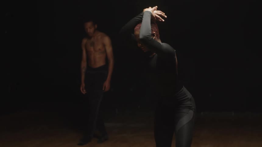 Female dancer performs dance drama on the stage
