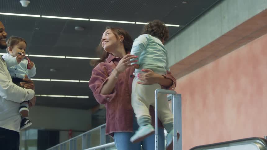 A female reunite in the terminal