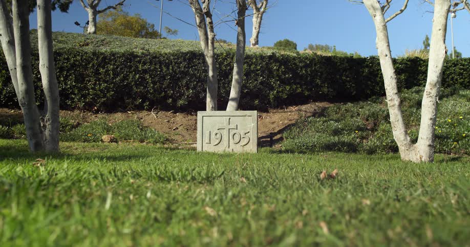 Plaque notes date of historical religious location