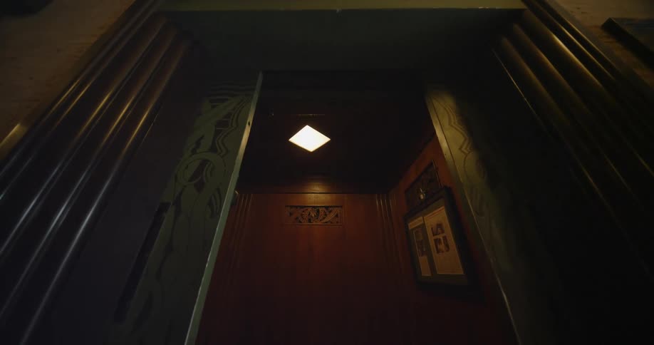 The interior of an empty building