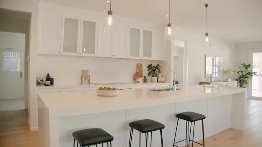 A large open kitchen in a home