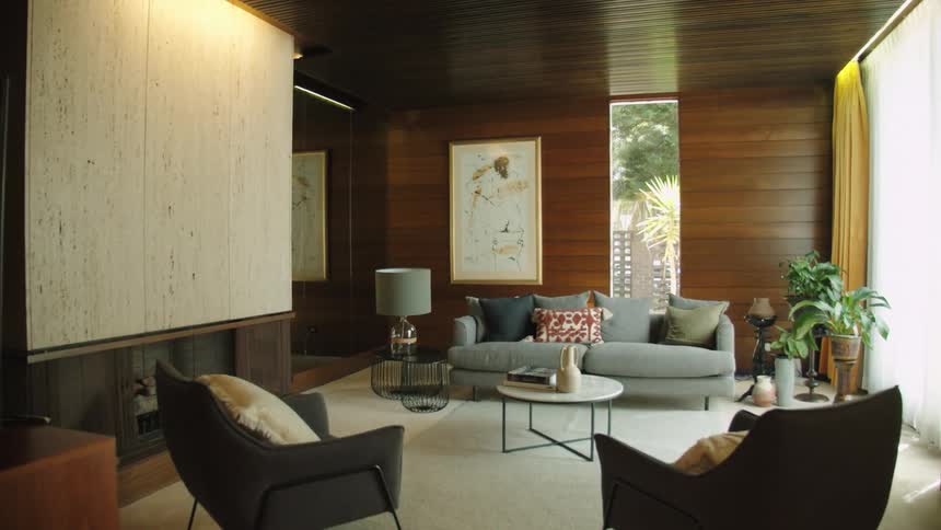 Furniture on the living room of an elegant modern house