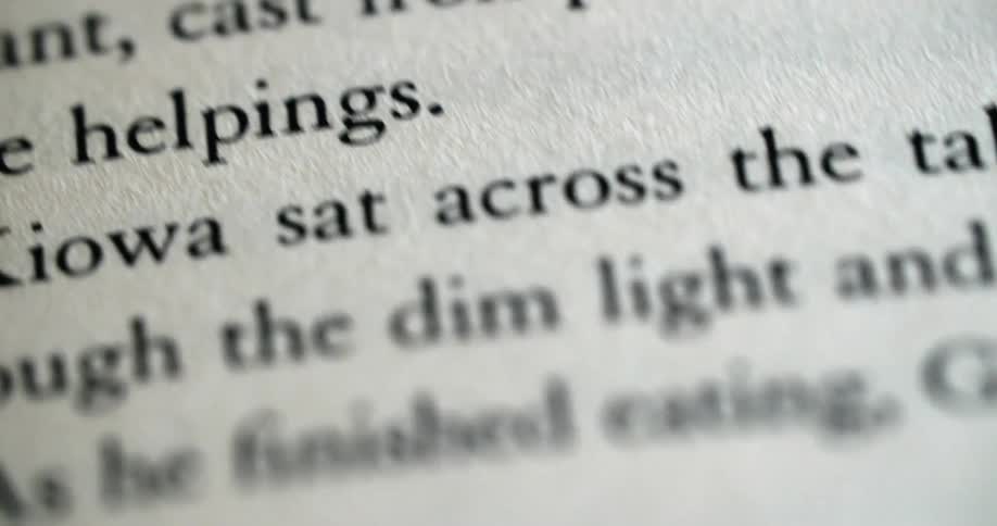A close up view of text in a book