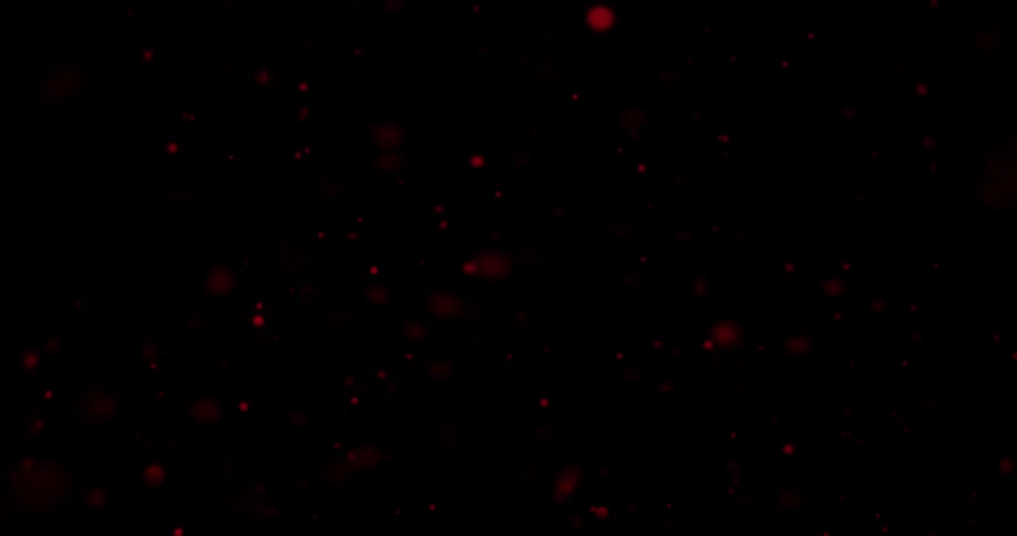 A view of blood drops floating around