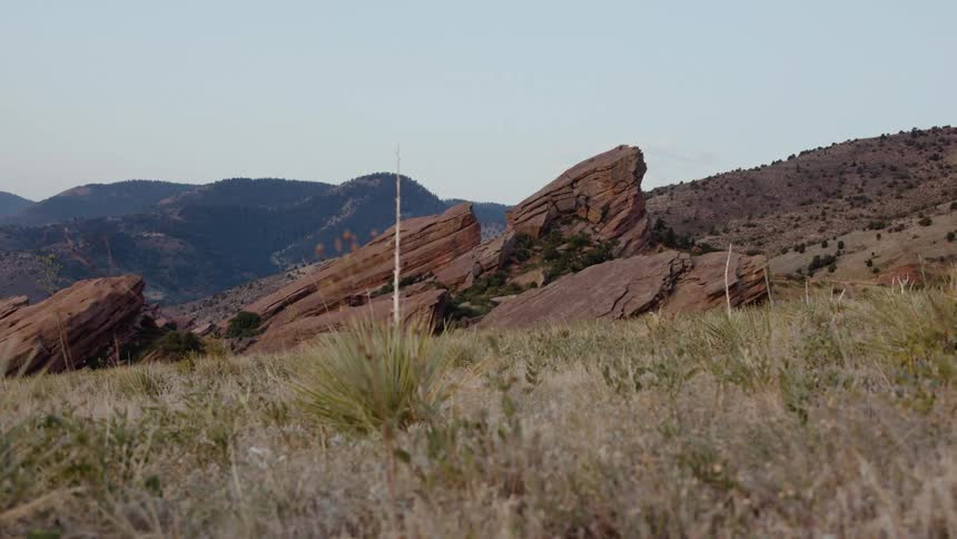 A view of rocks and grass outdoors