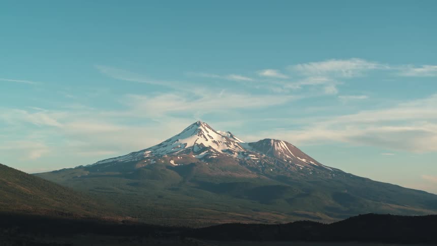 A landscape with a mountain