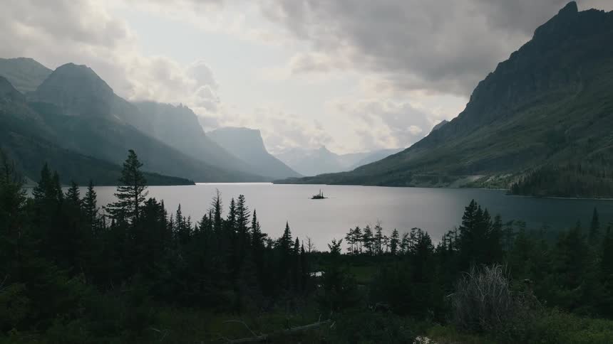 Beautiful scene of a mountain lake
