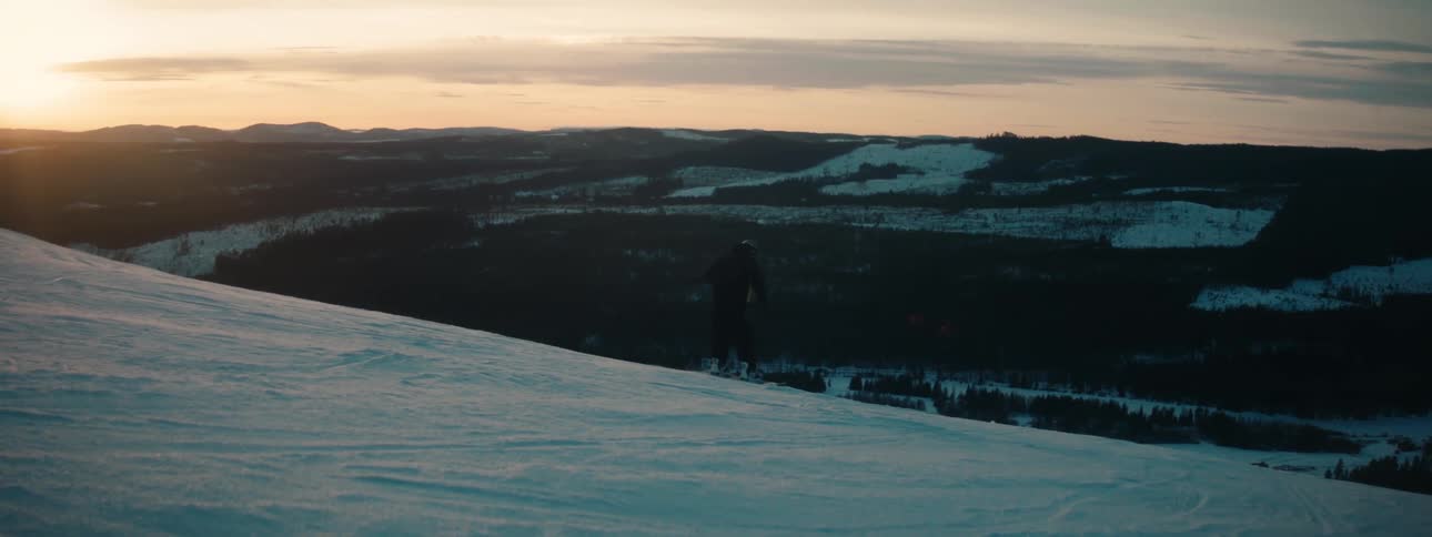 A thick blanket of snow covers a hill and the ground in a forest
