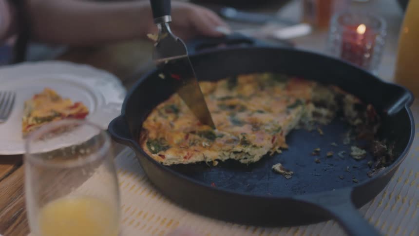 Person cutting food