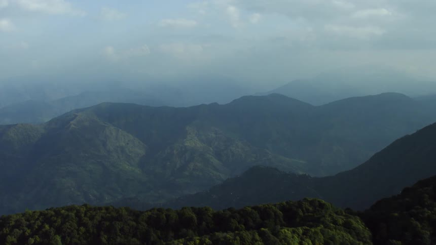 Forested mountains during the day