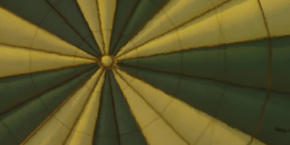 A fire blowing hot air into a balloon