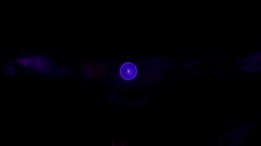 A small glowing orb moves out into the distance and vanishes